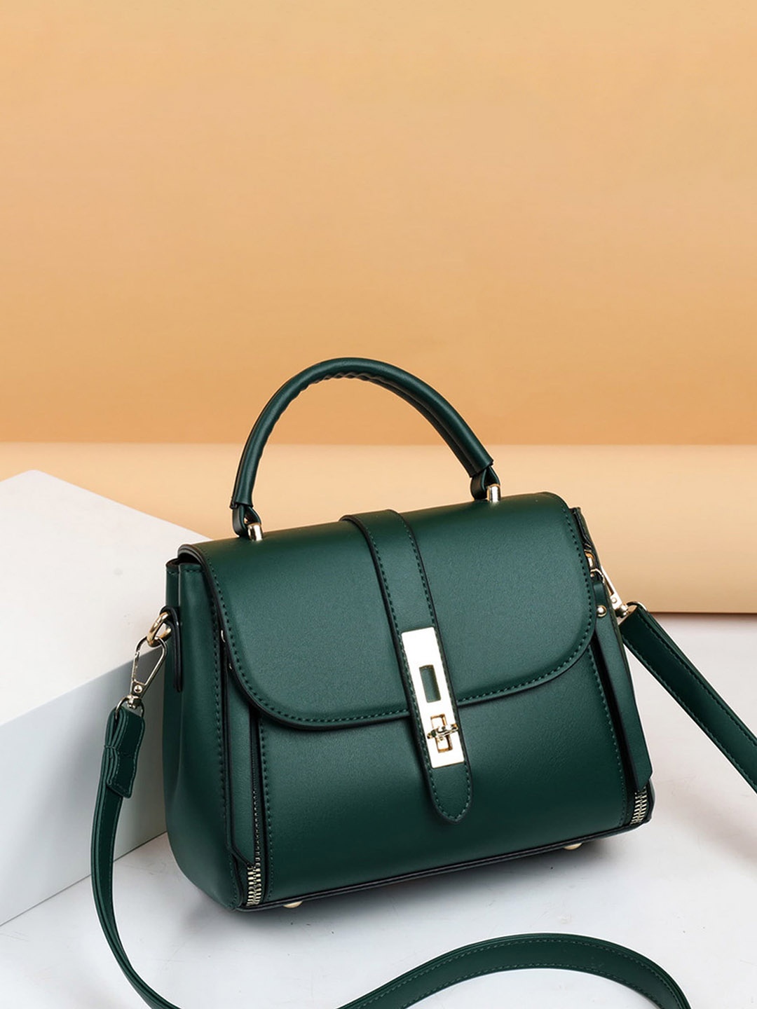 

Diva Dale PU Structured Satchel, Green