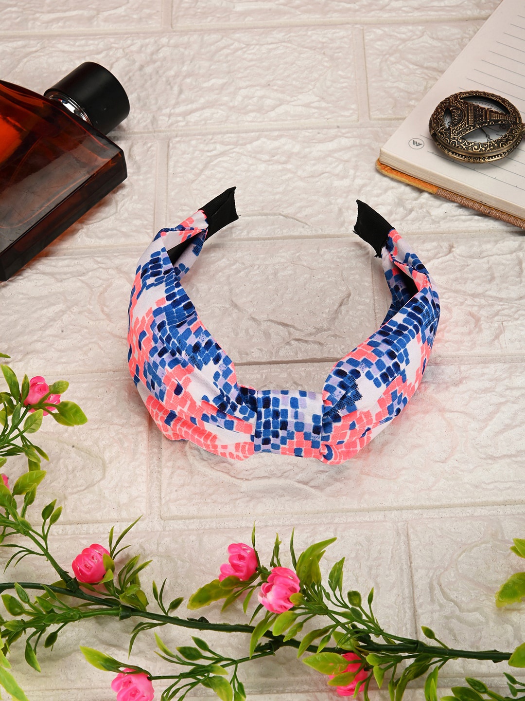 

BuckleUp Women Knot Detail Printed Hairband, Pink