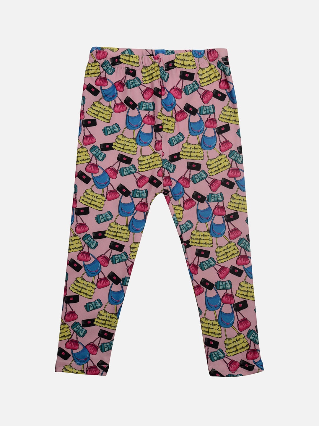 

TINY HUG Girls Printed Ankle-Length Leggings, Pink