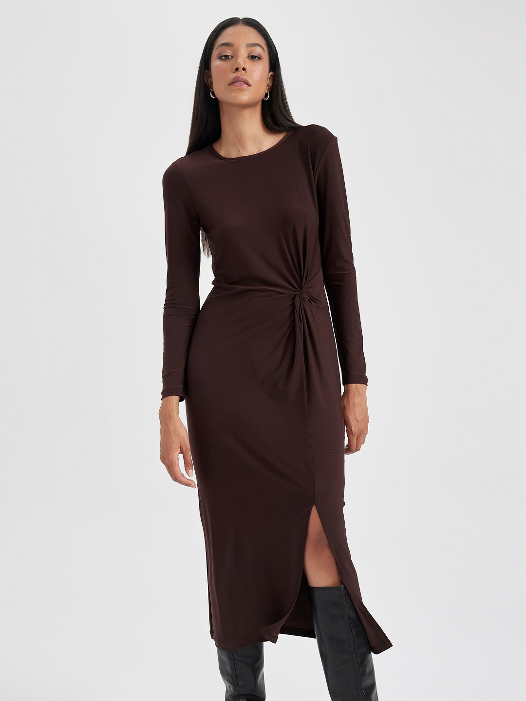 

DeFacto Sheath Maxi Dress, Na