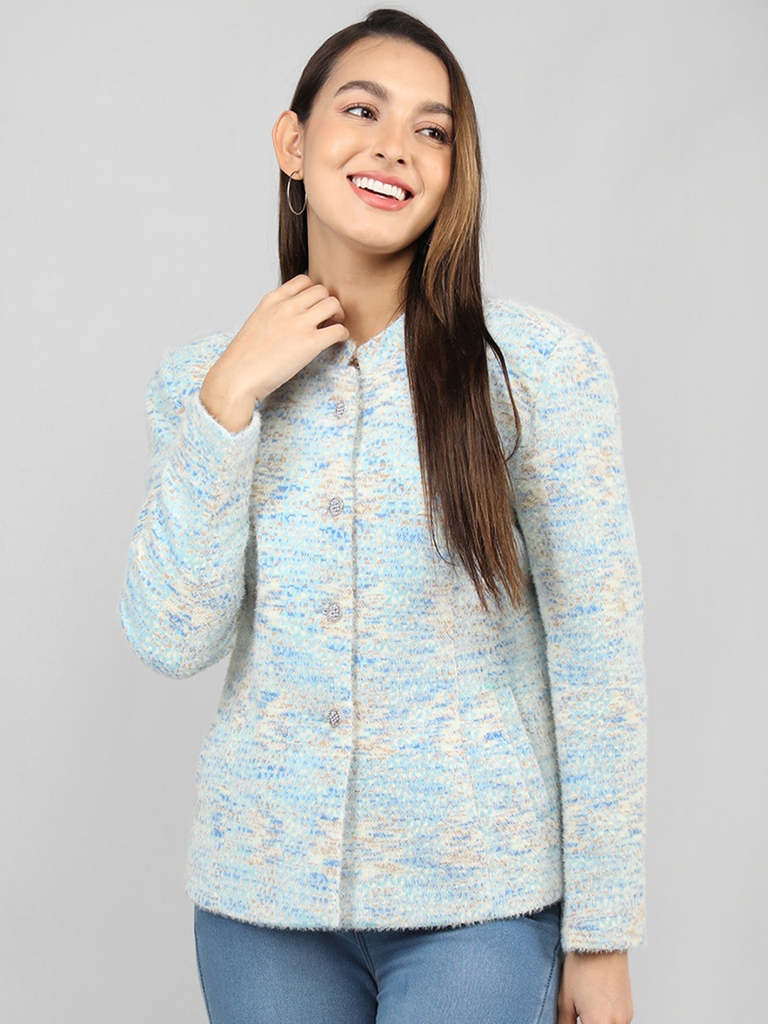 

Rage Self Designed Single-Breasted Overcoat, Blue