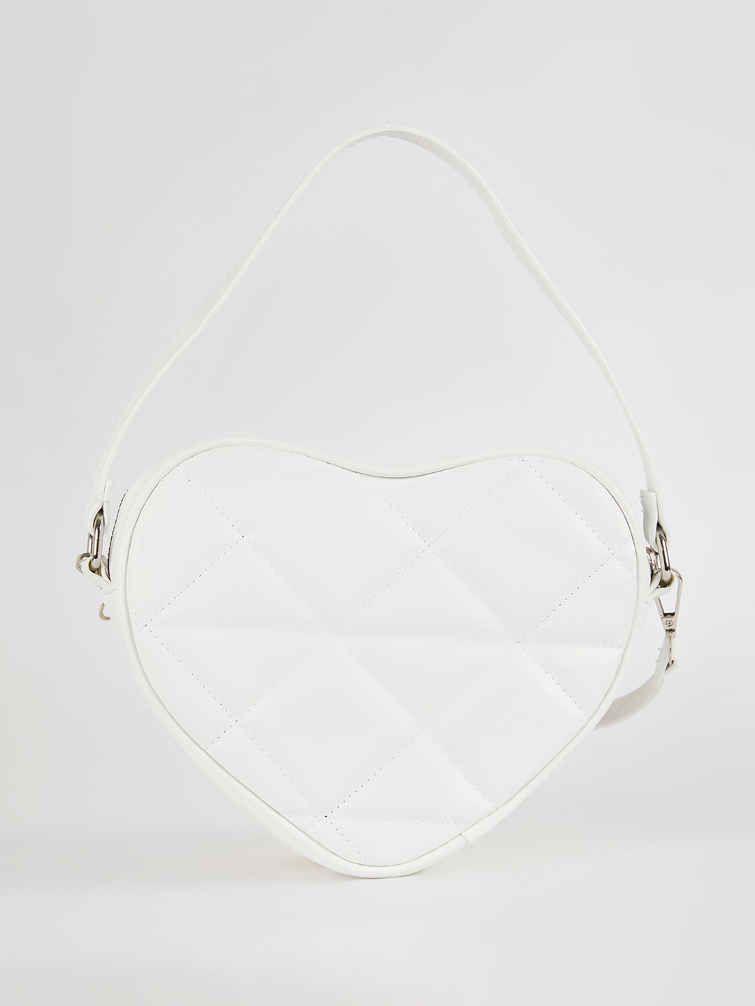 

DeFacto Quilted PU Hobo Bag, White