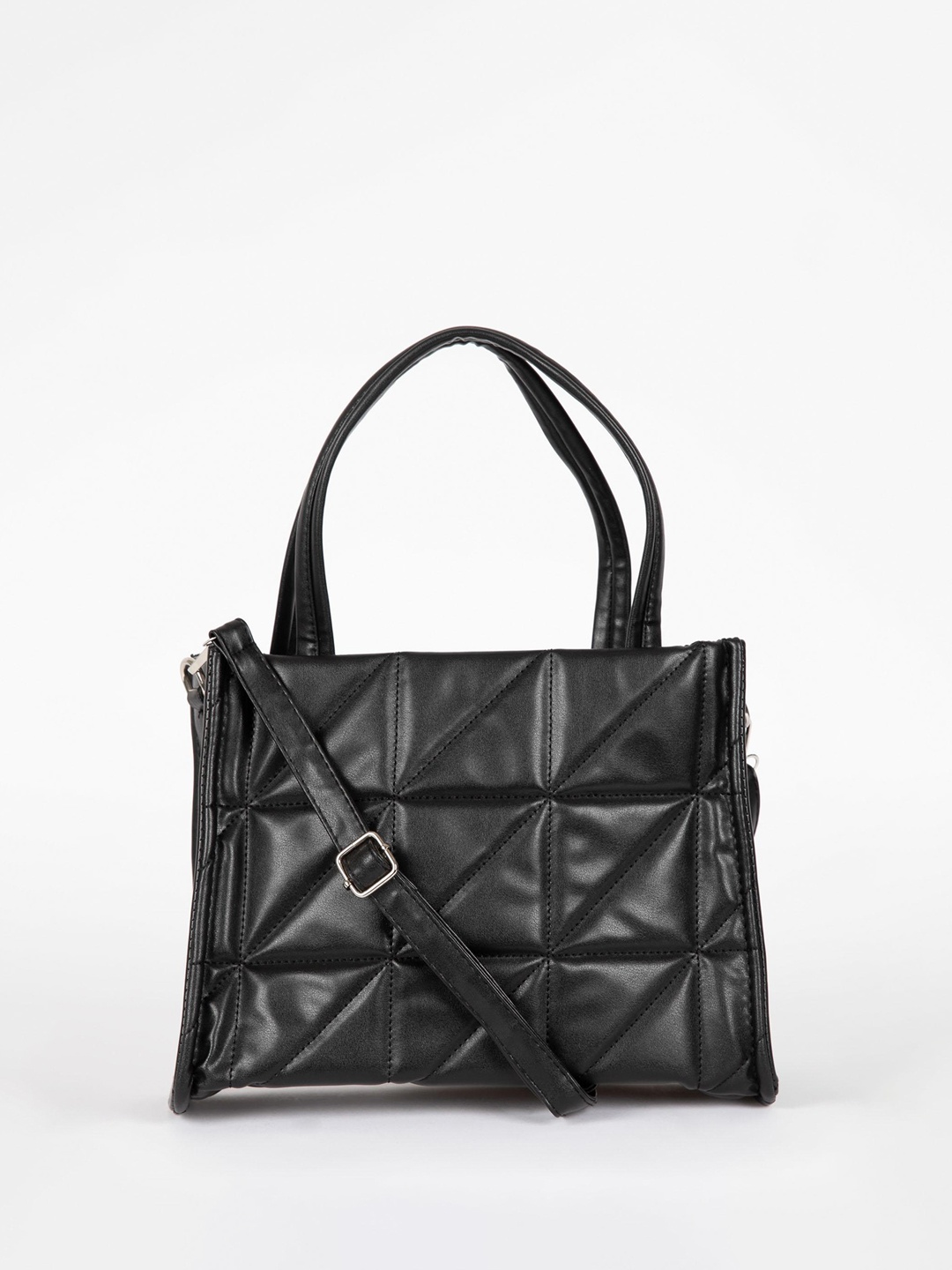 

DeFacto Quilted PU Structured Shoulder Bag, Black