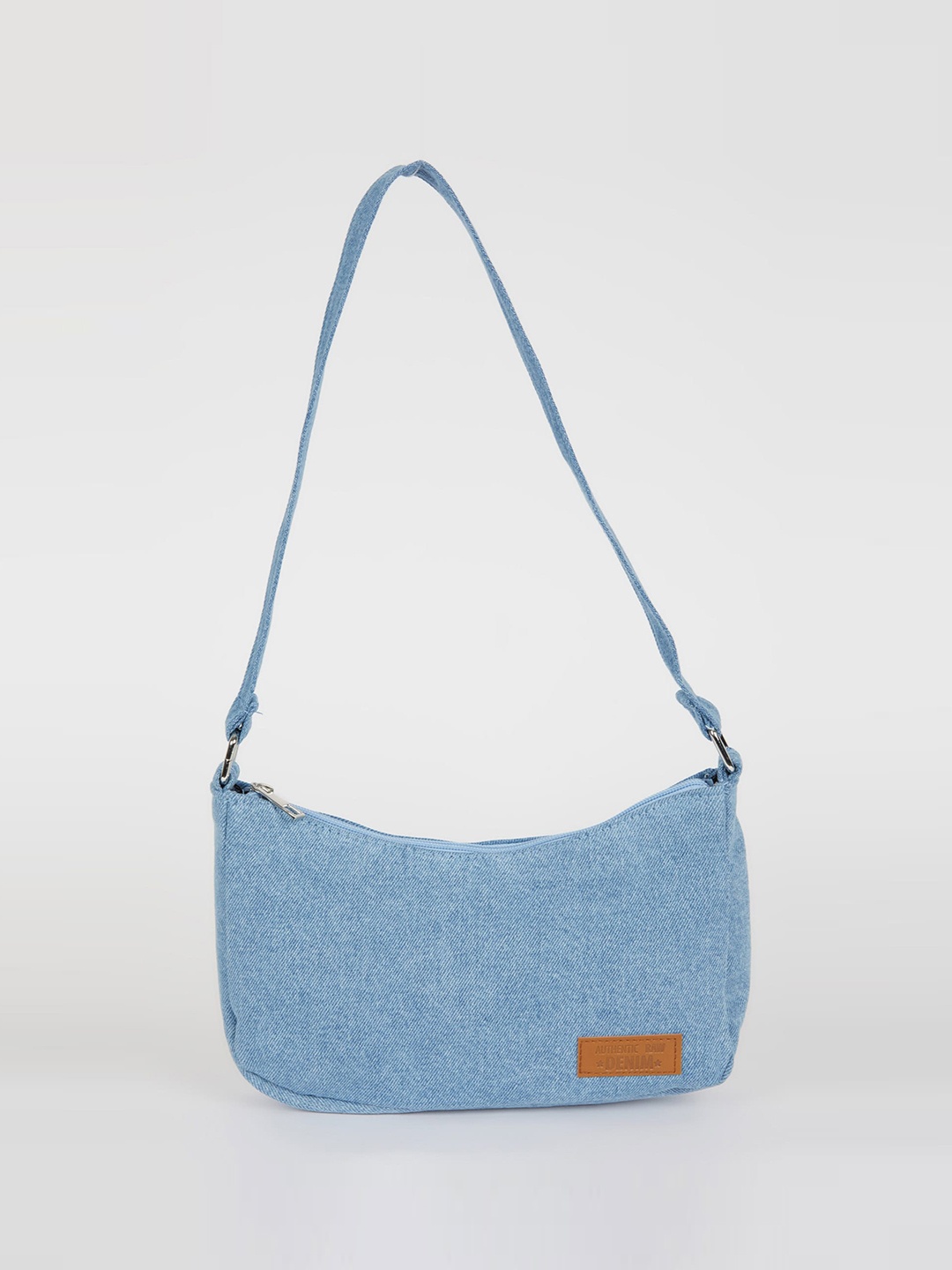 

DeFacto Textured Half Moon Hobo Bag, Blue