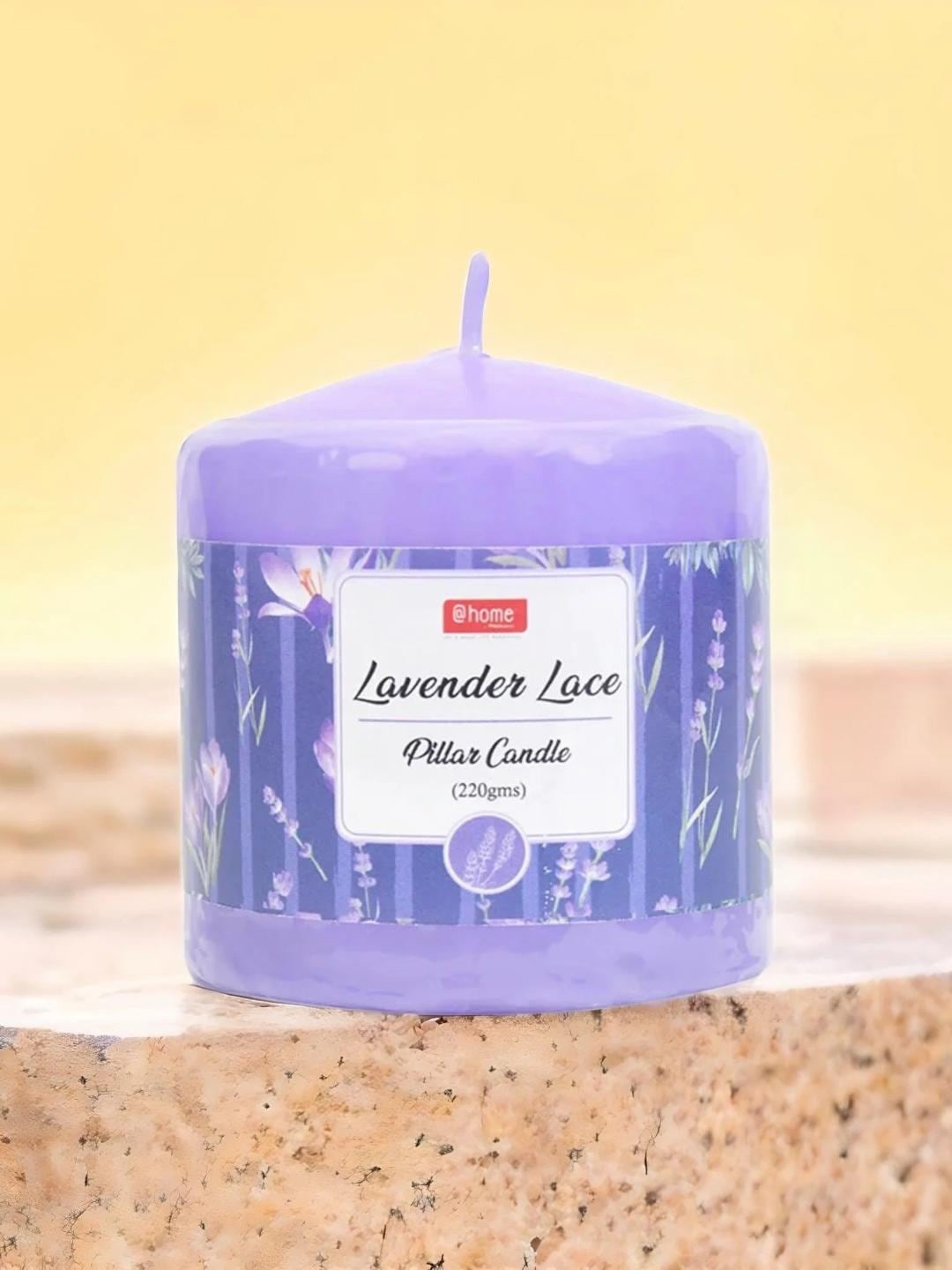 

Athome by Nilkamal Purple Lavender Lace Scented Pillar Candle