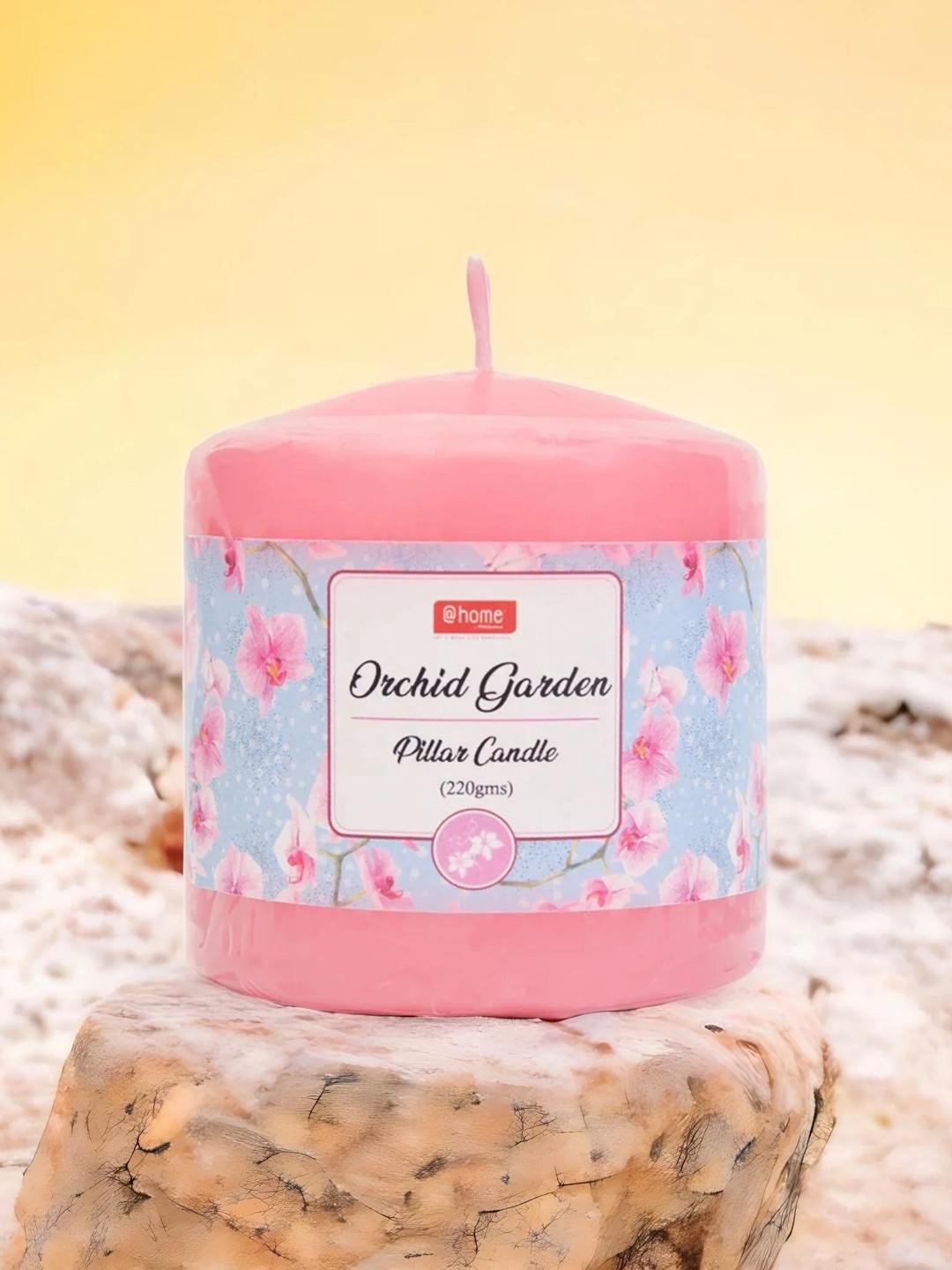 

Athome by Nilkamal Pink Orchid Garden Scented Pillar Candle