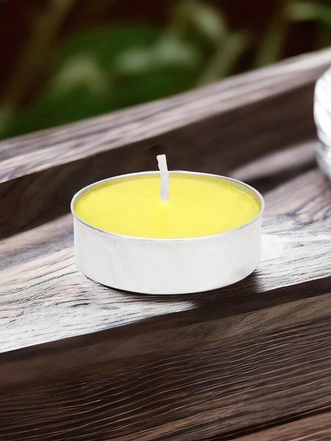 

Athome by Nilkamal Yellow 15 Pieces Tealight Candles - Lemon Sorbet