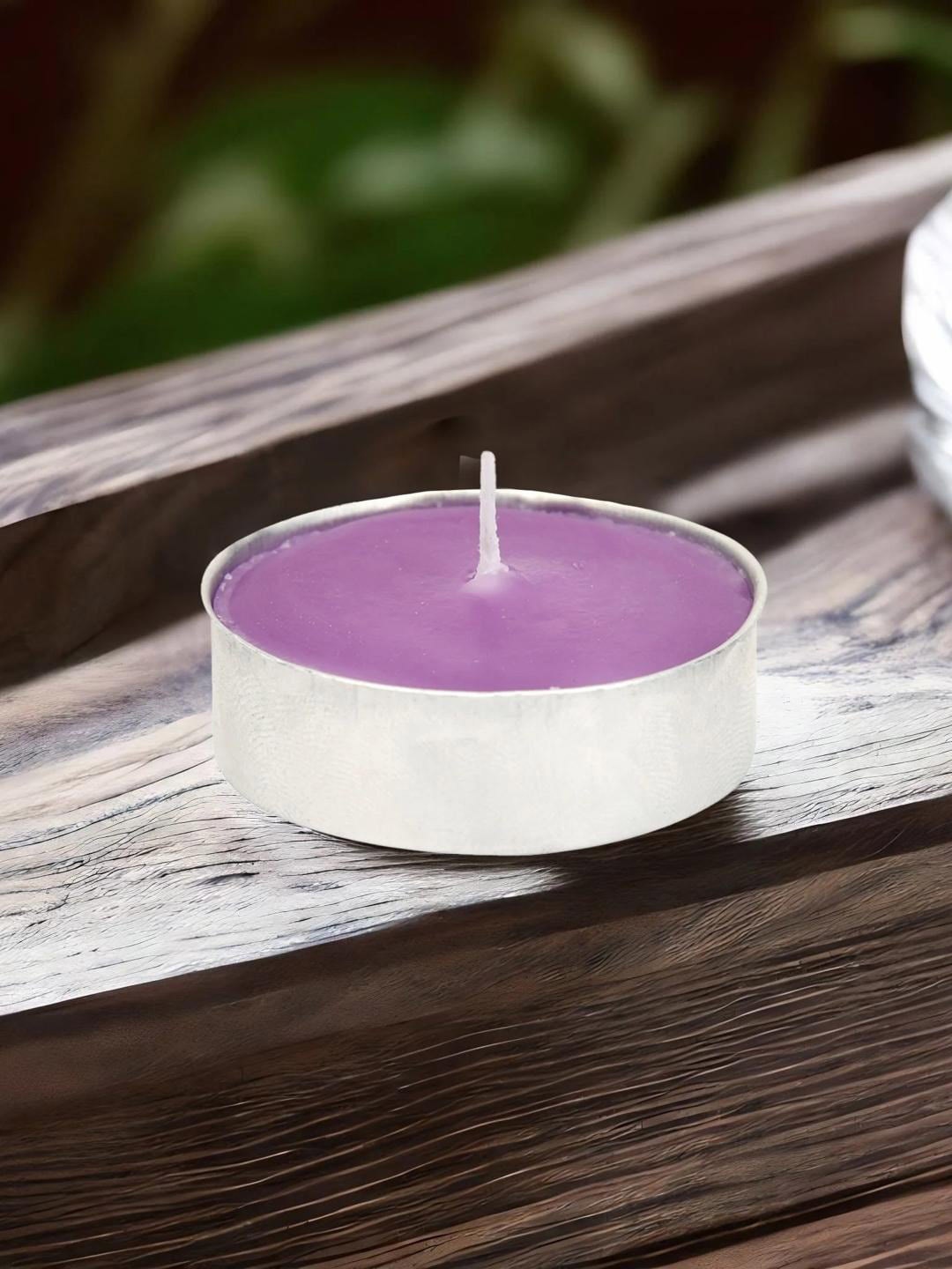 

Athome by Nilkamal 15 Pcs Purple Lavender Lace Scented Tealight Candles