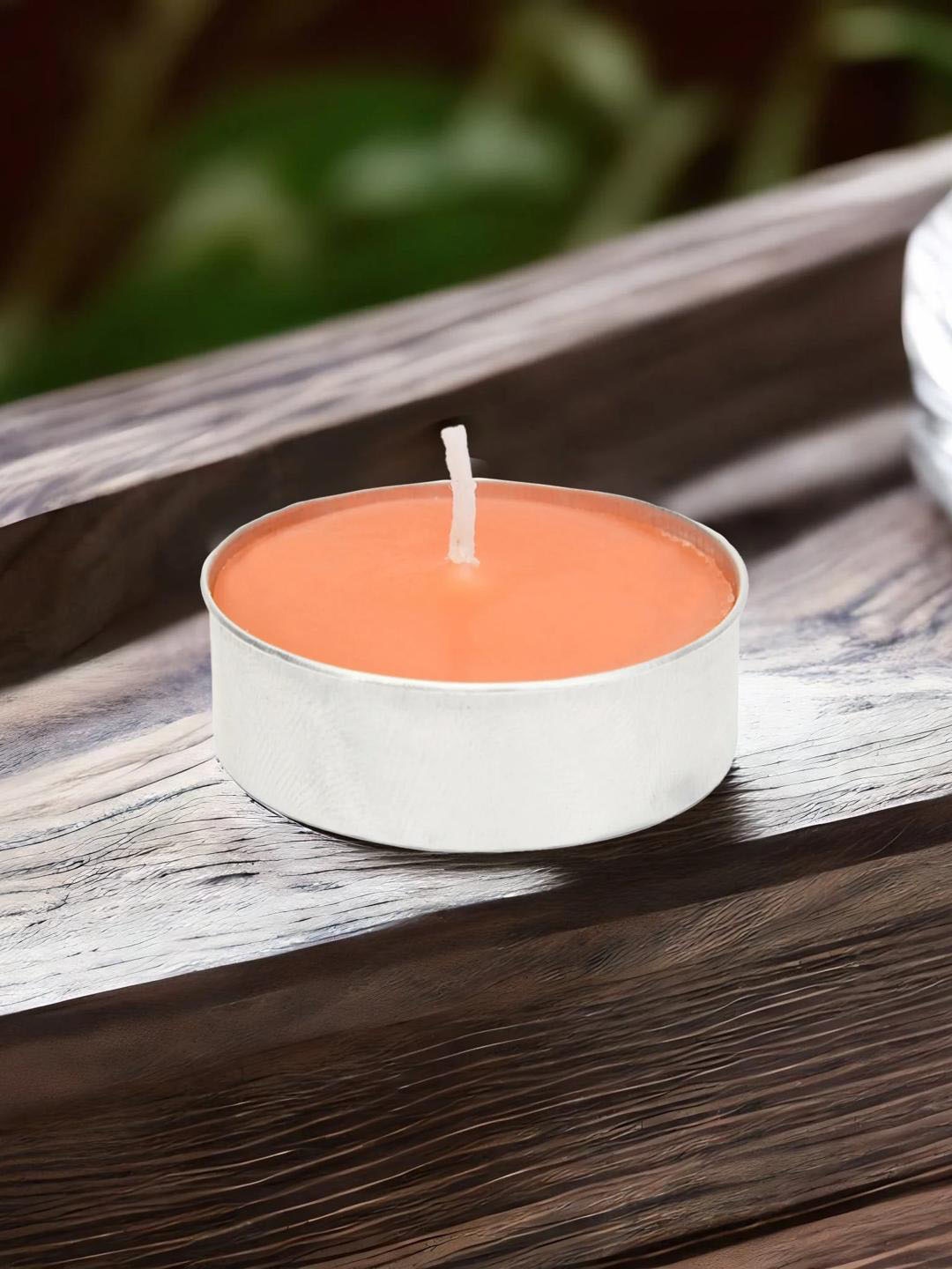 

Athome by Nilkamal 15 Pcs Orange Mandarin Mimosa Scented Wax Tealight Candles