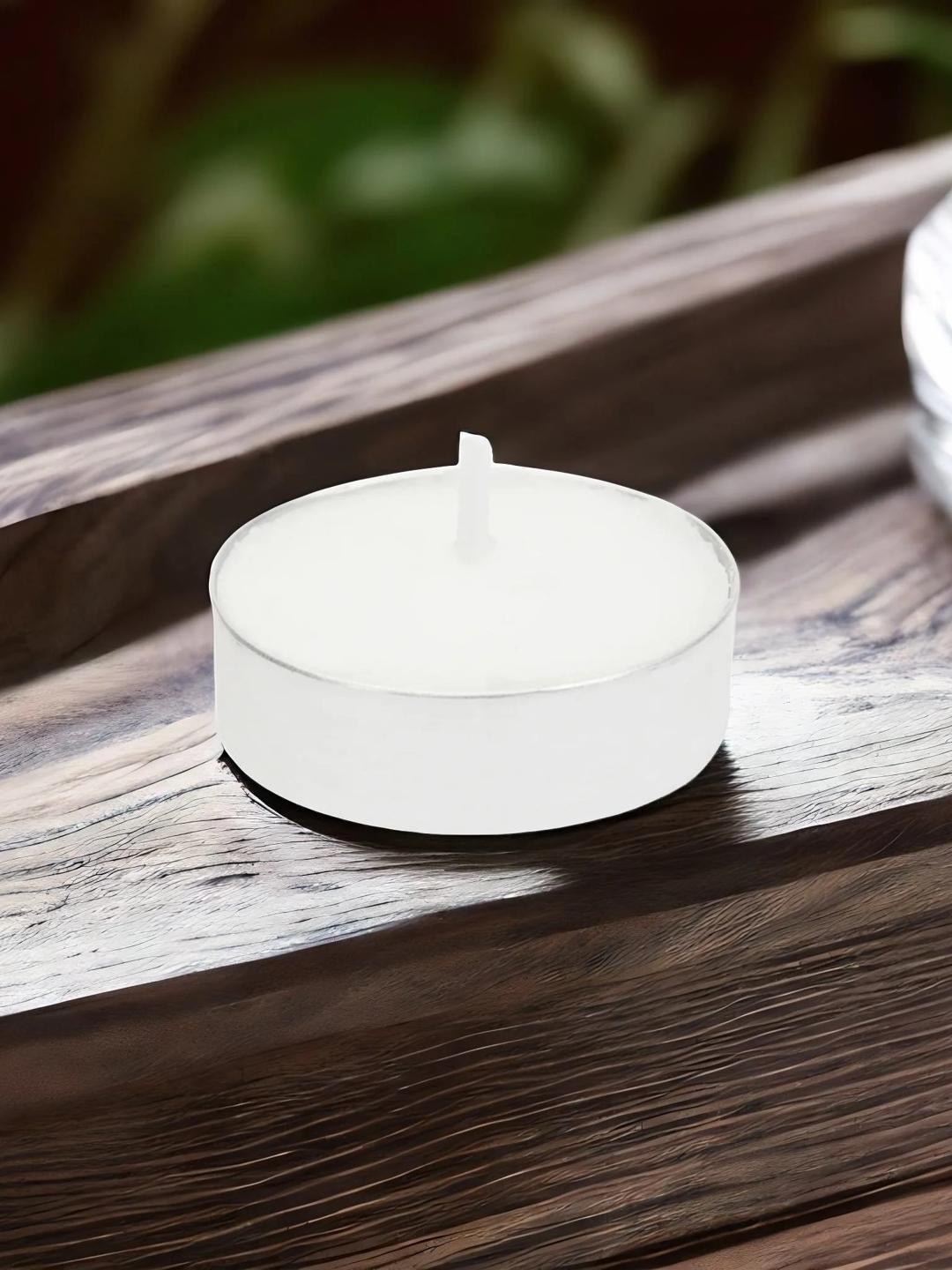 

Athome by Nilkamal White 50 Pieces Tealight Candles - Unscented