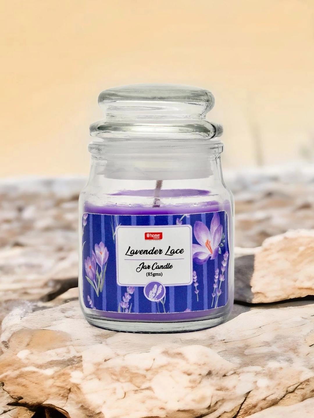 

Athome by Nilkamal Purple Candle Jar - Lavender Lace