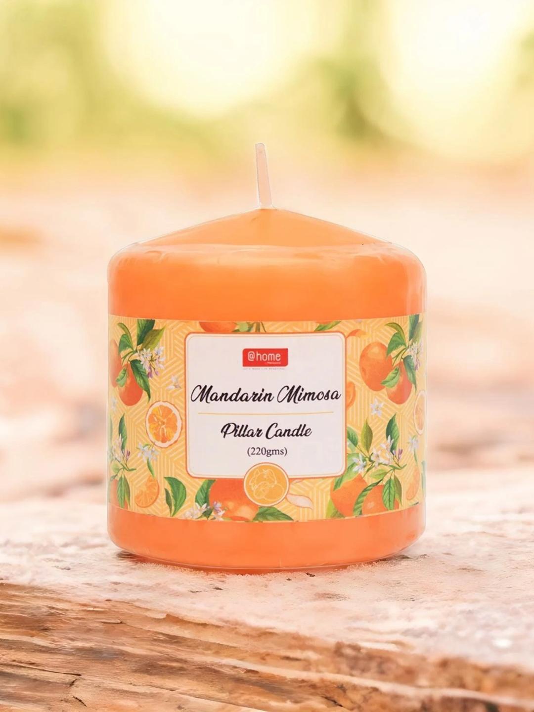 

Athome by Nilkamal Orange Pillar Candle Mandarin Mimosa