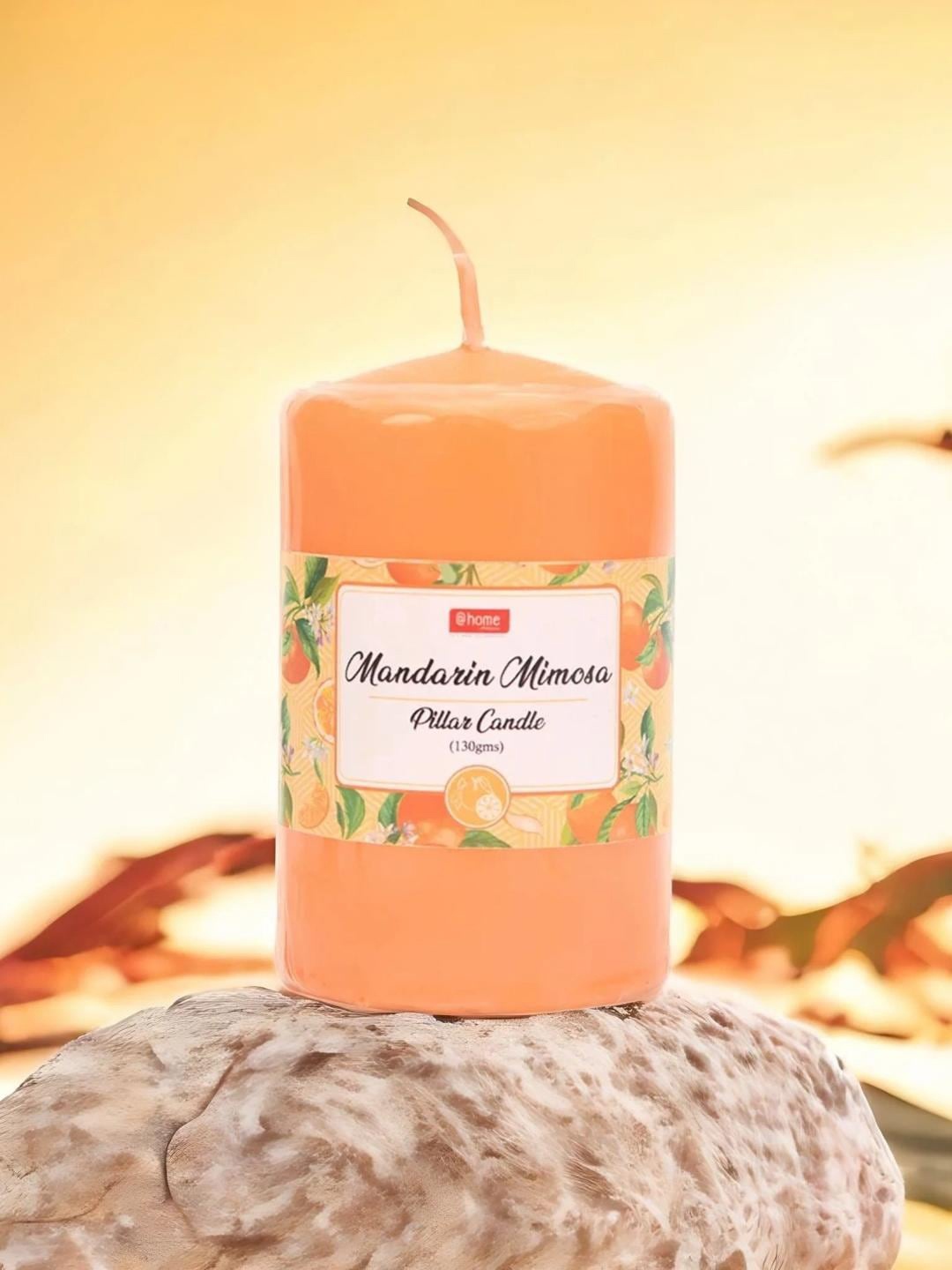 

Athome by Nilkamal Orange Pillar Candle - Mandarin Mimosa