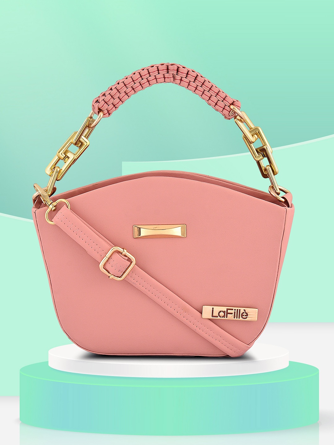 

LaFille PU Structured Handheld Bag, Pink