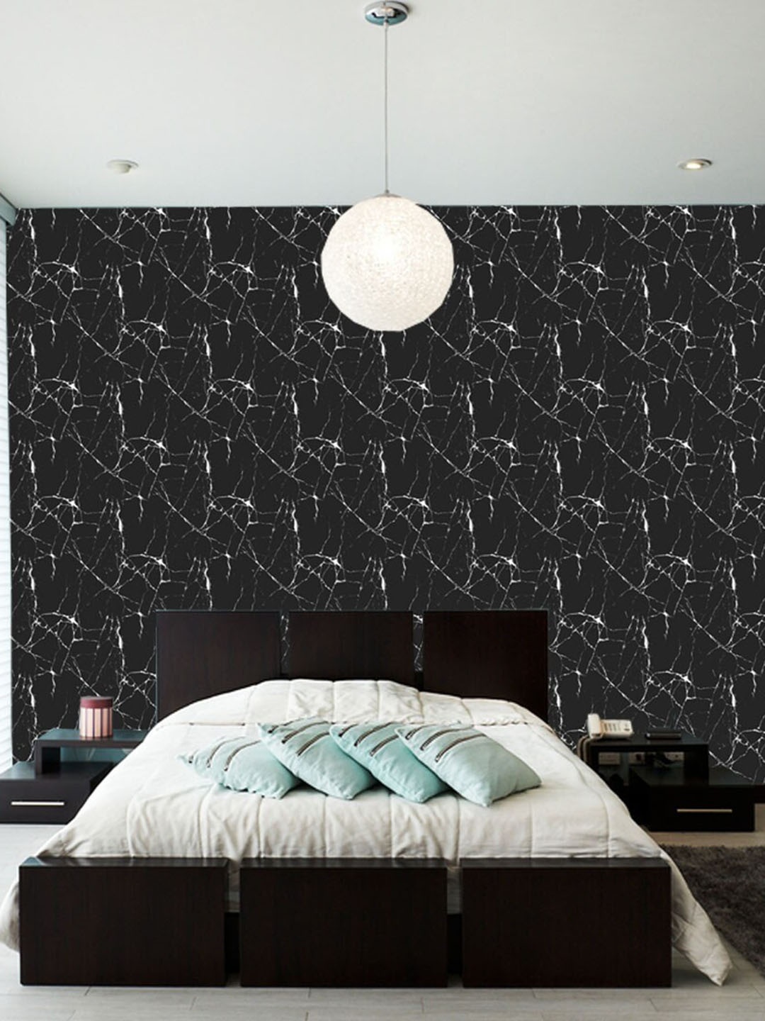 

WallDaddy Black & White Abstract Printed Self-Adhesive Wallpaper