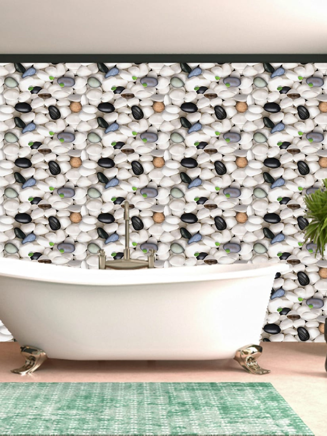 

WallDaddy White & Black Marble Design Self Adhesive Wallpaper