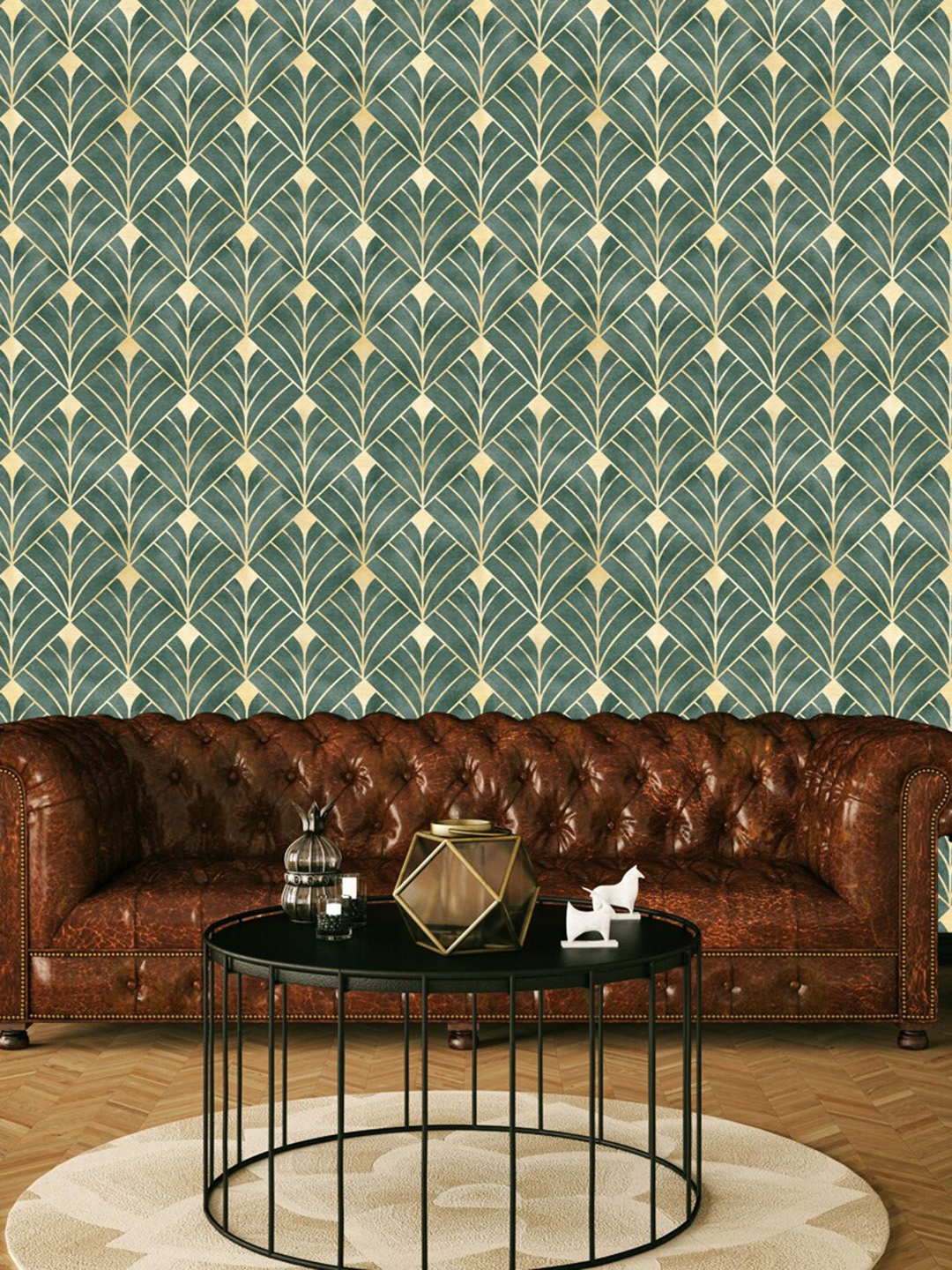 

WallDaddy Green HariPatang-Printed Waterproof Self Adhesive Wallpaper