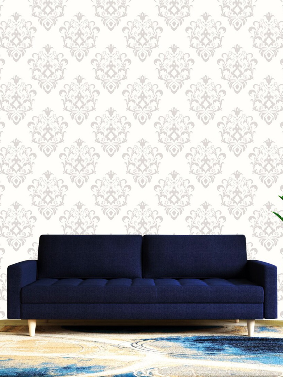 

WallDaddy White Ethnic Motifs Printed Self Adhesive Wallpaper