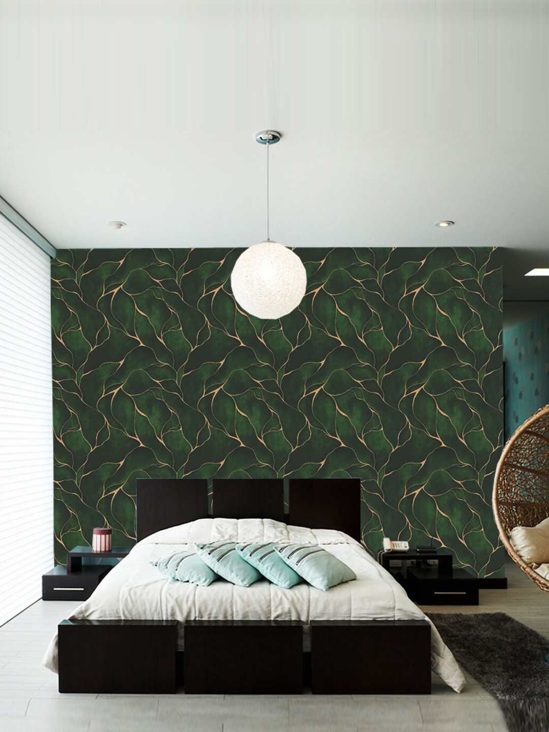

WallDaddy Green Hari Kayi-Printed Wallpaper
