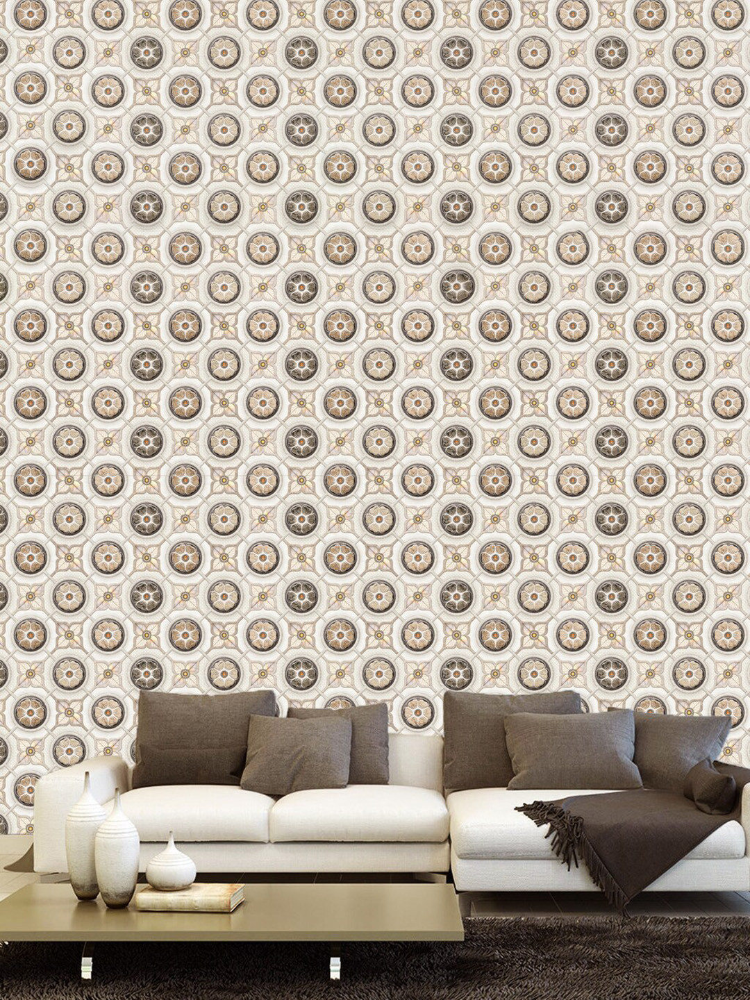

WallDaddy White Philauri-Printed Self-Adhesive Wallpaper