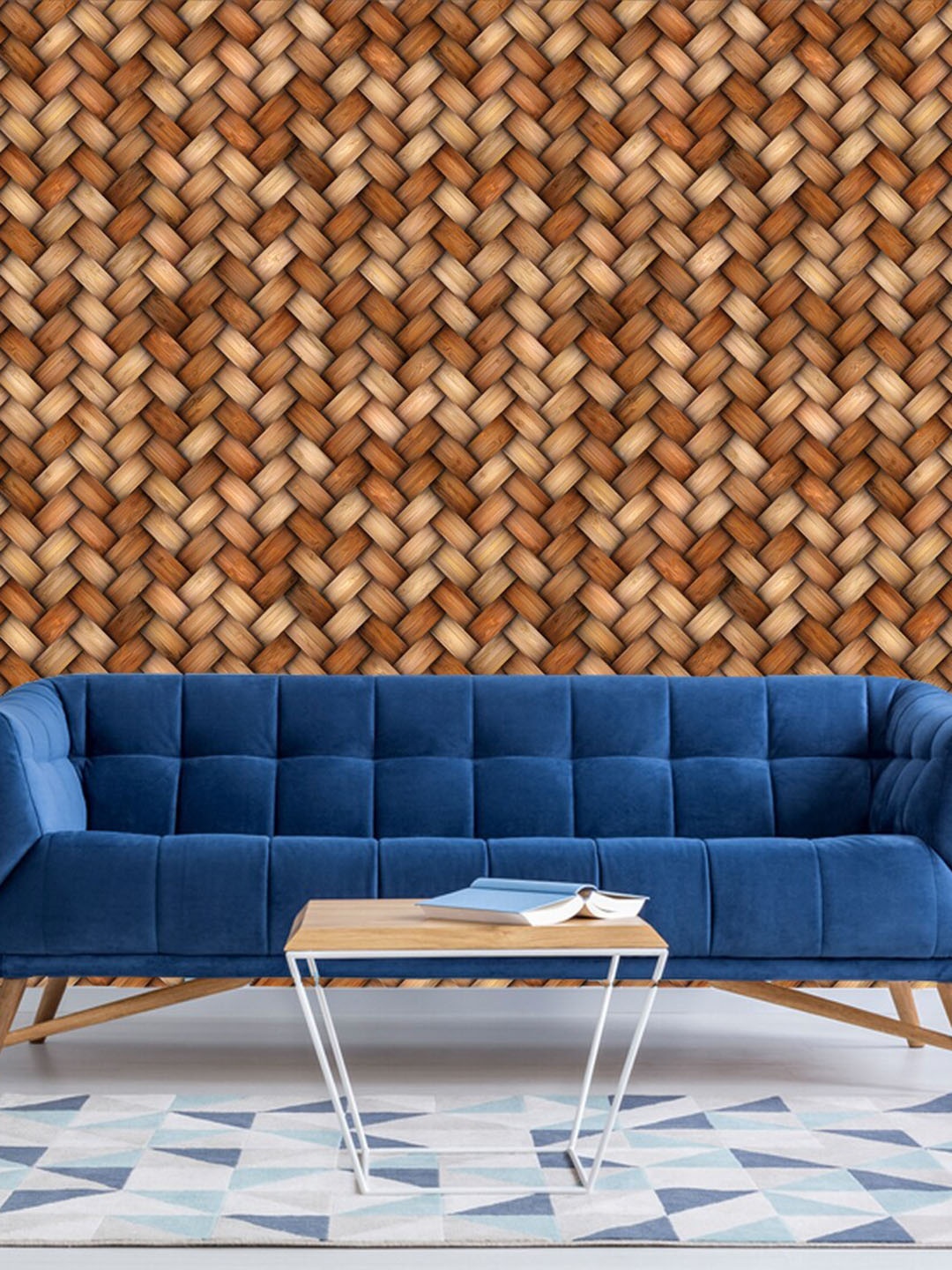 

WallDaddy Brown Geometric Design Self Adhesive Wallpaper