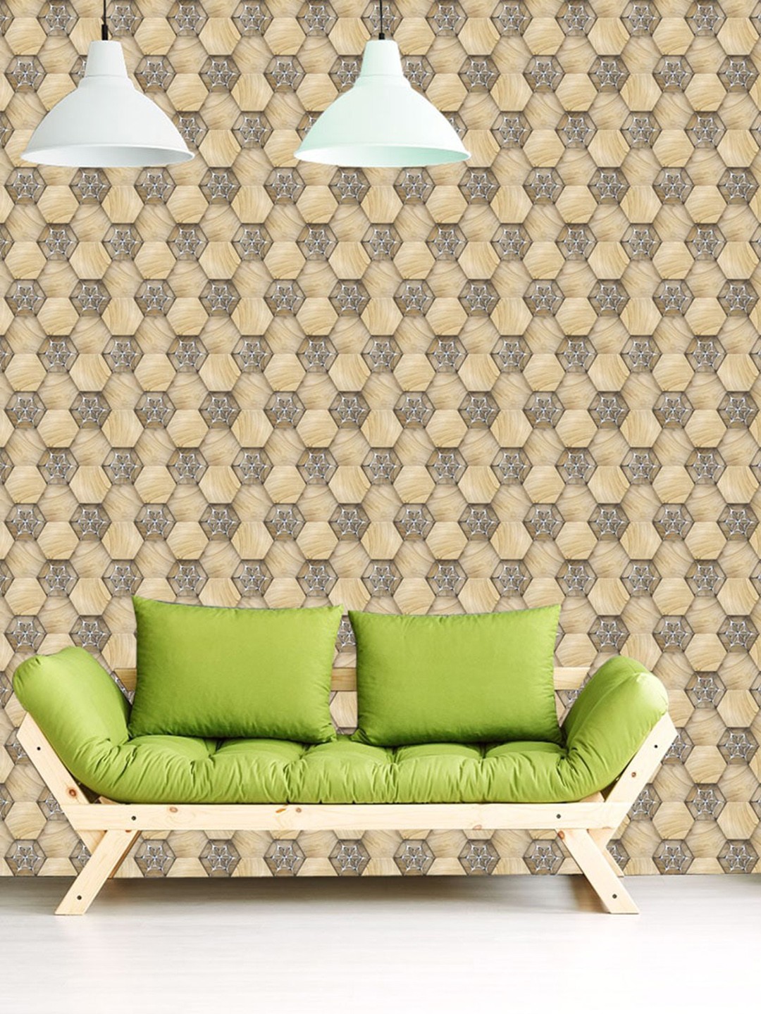 

WallDaddy Beige Geometric Designed Self Adhesive Wallpaper