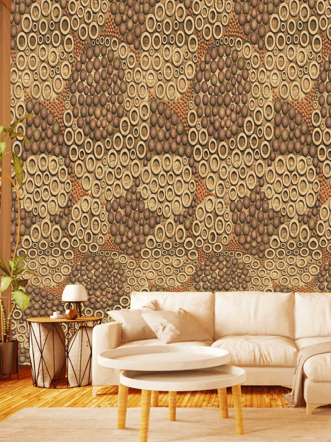 

WallDaddy Brown Mix Designed Self Adhesive Wallpaper