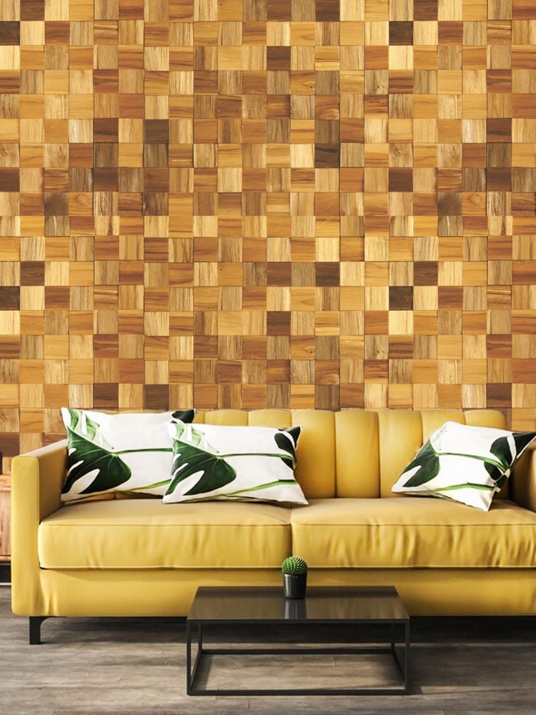 

WallDaddy Brown Mix Wood Designed Self Adhesive Wallpaper