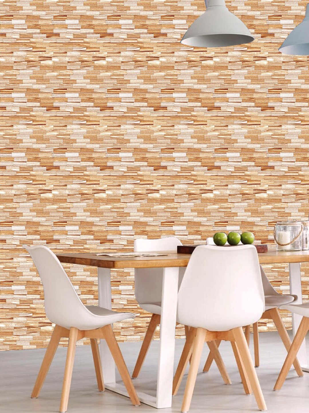 

WallDaddy Brown Tile Chatai Designed Self Adhesive Wallpaper