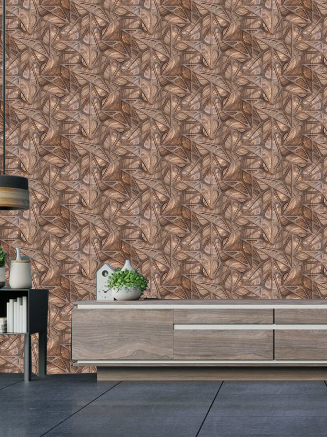 

WallDaddy Brown Tree Trunk Designed Self Adhesive Wallpaper