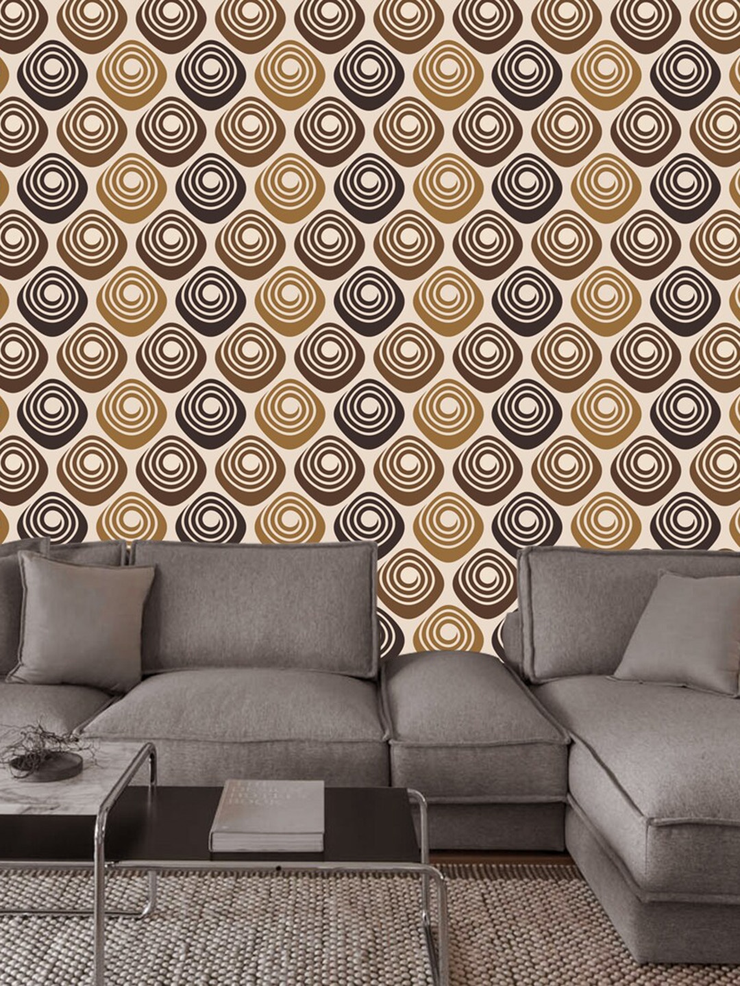 

WallDaddy Beige & Brown Jalebi Designed Self Adhesive Wallpaper