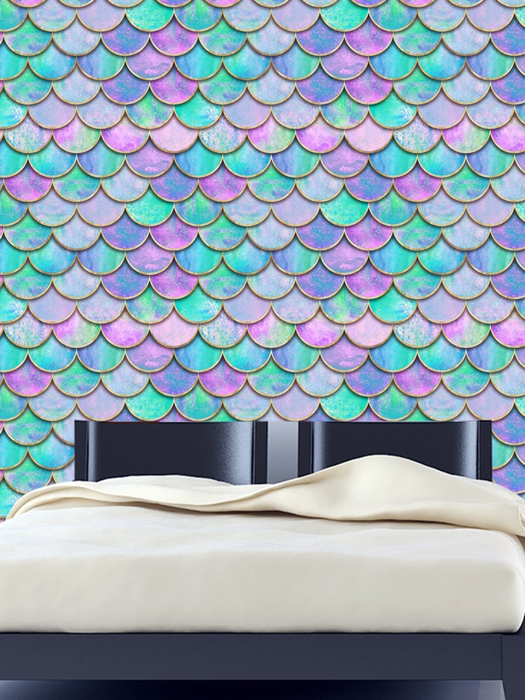 

WallDaddy Blue & Pink Holi Ring Era Designed Self Adhesive Wallpaper