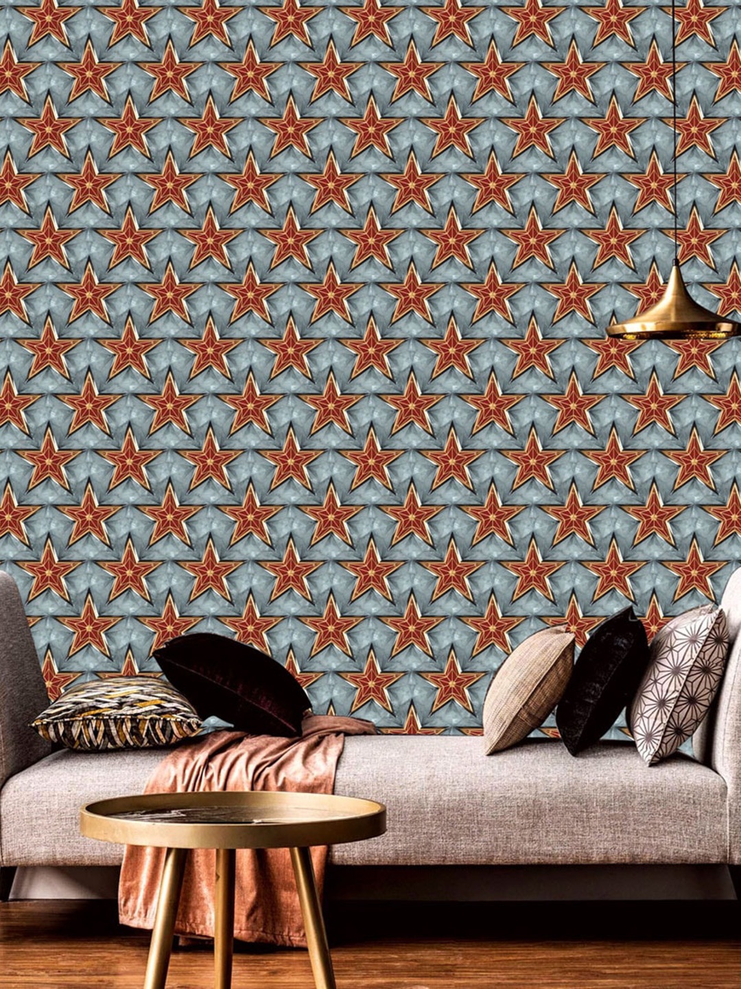

WallDaddy Grey & Red Star Marvel Designed Self Adhesive Wallpaper
