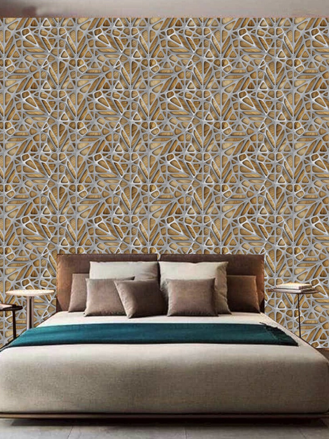 

WallDaddy Brown & Grey Jangla Designed Self Adhesive Wallpaper