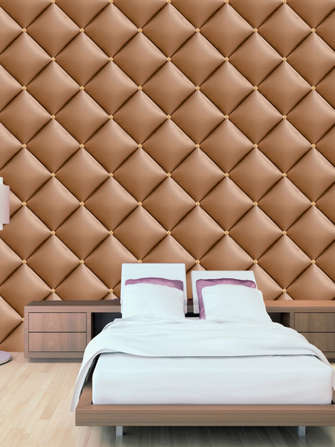 

WallDaddy Brown Lether Fether Designed Self Adhesive Wallpaper