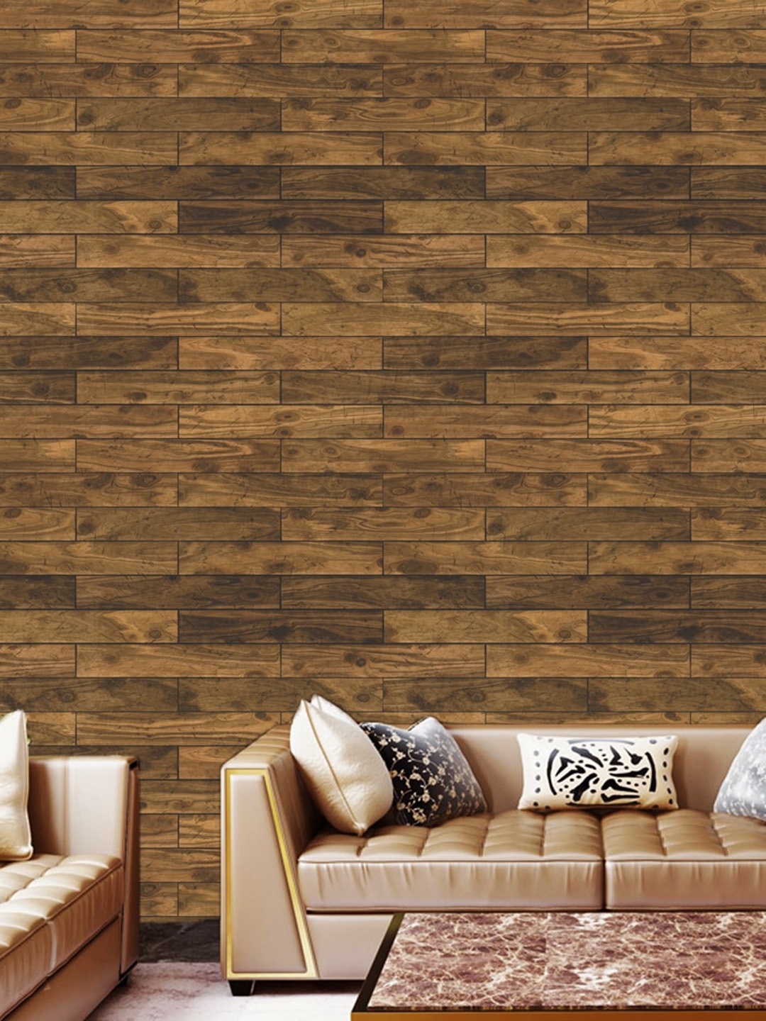 

WallDaddy Brown PuraniLakdi Designed Self Adhesive Wallpaper