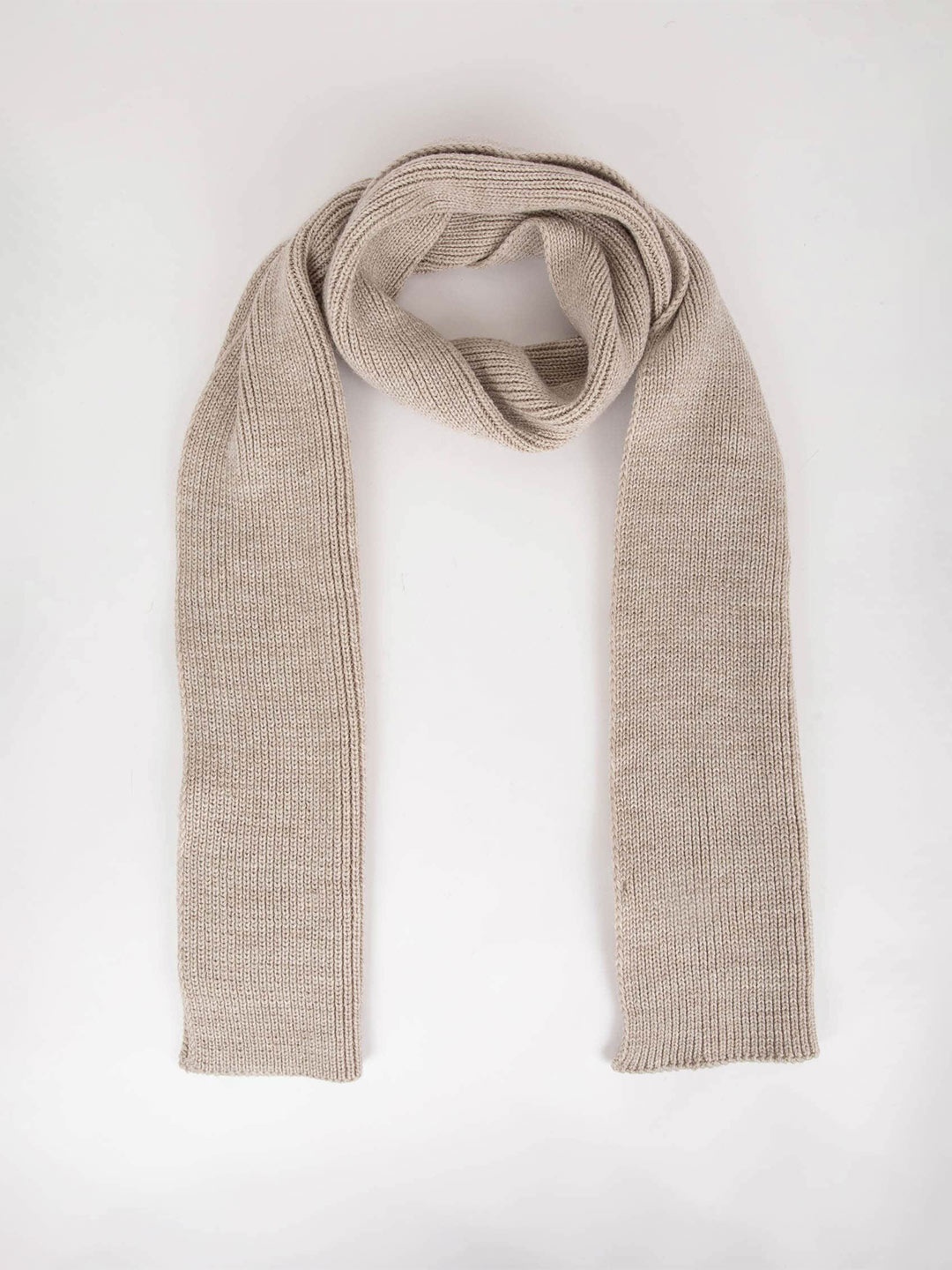 

DeFacto Ribbed Acrylic Scarf, Beige
