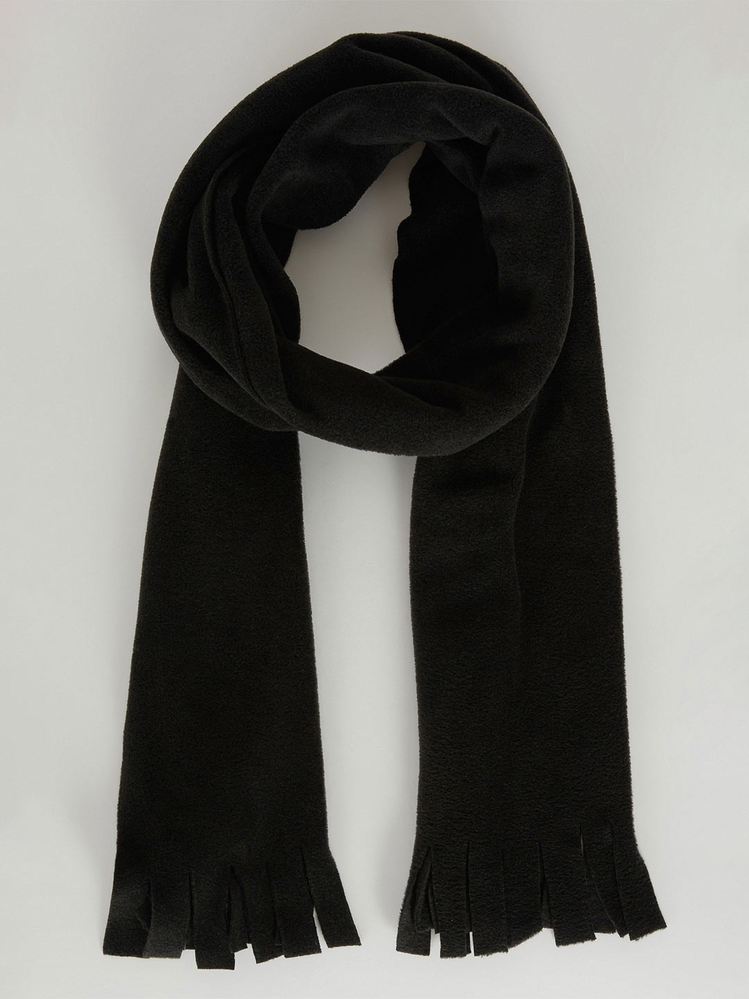 

DeFacto Frayed Border Scarf, Black