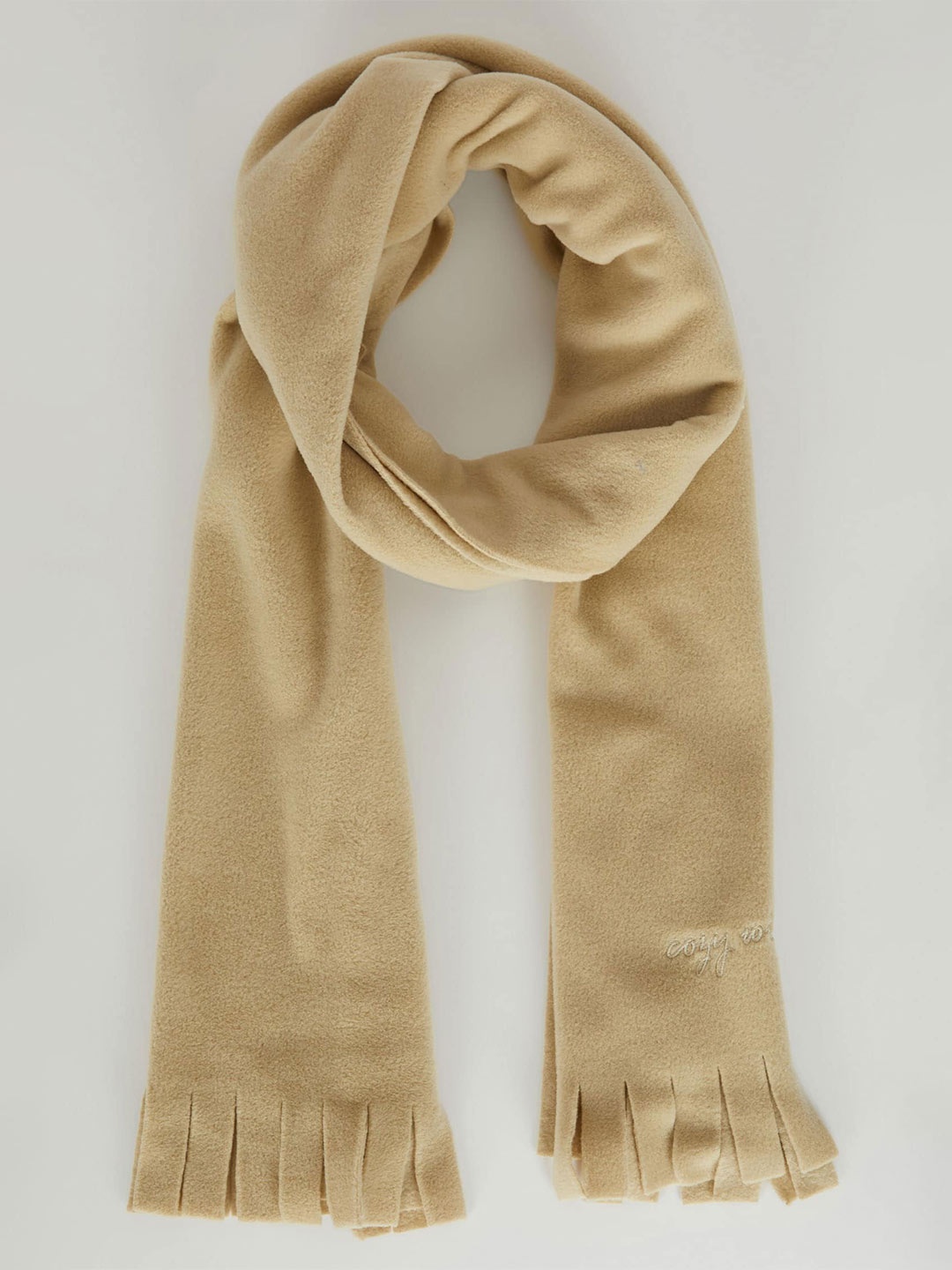 

DeFacto Frayed Border Scarf, Beige