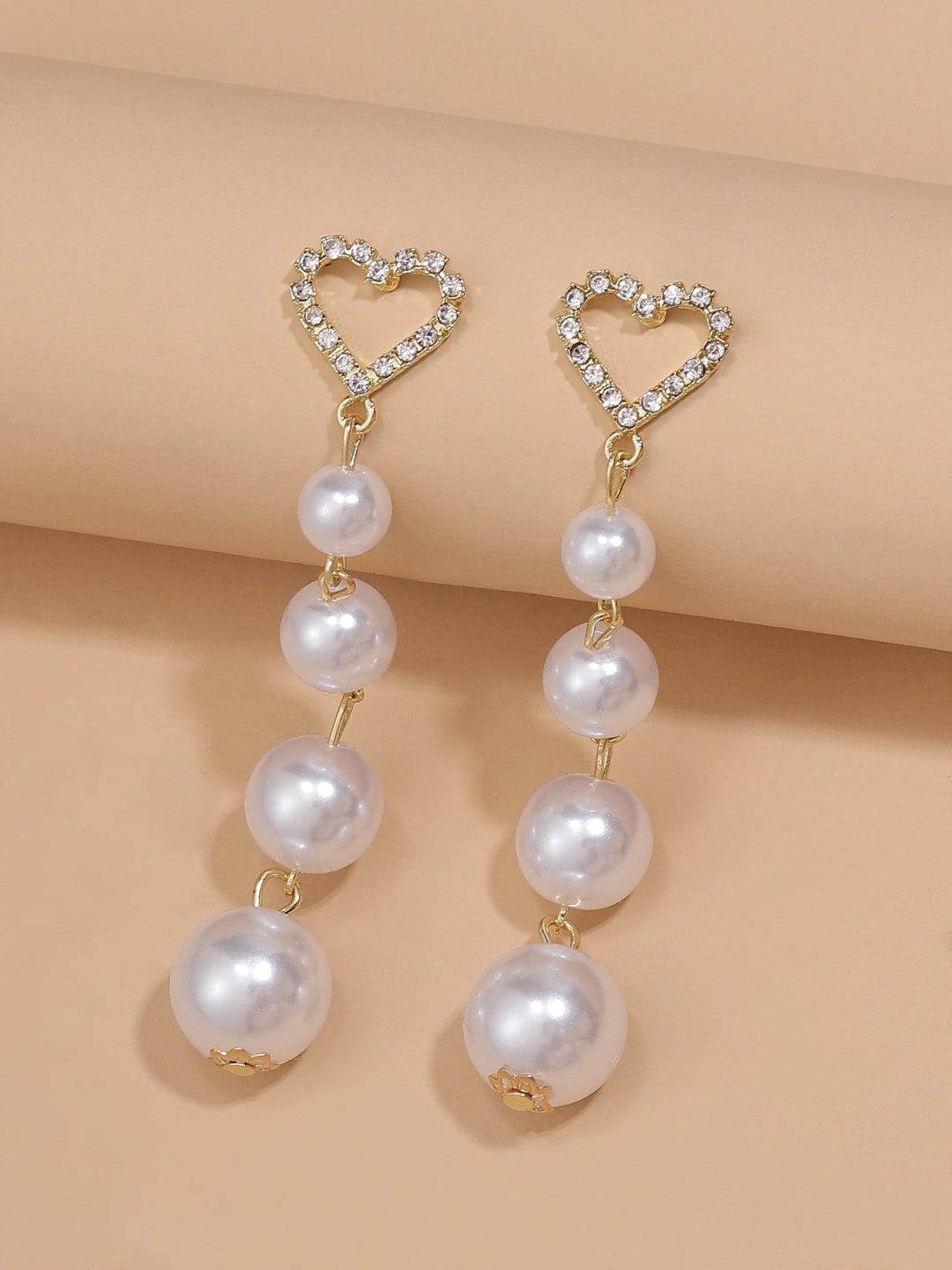 

Krelin Gold Plated Beads Beaded Contemporary Drop Earrings