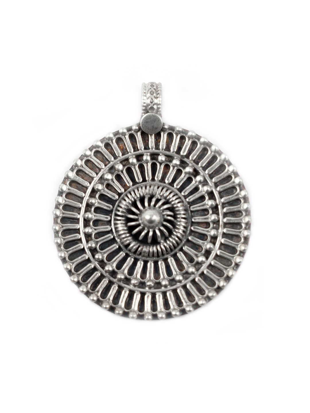 

Shyle 925 Sterling Silver Oxidised Intricate Classic Pendant