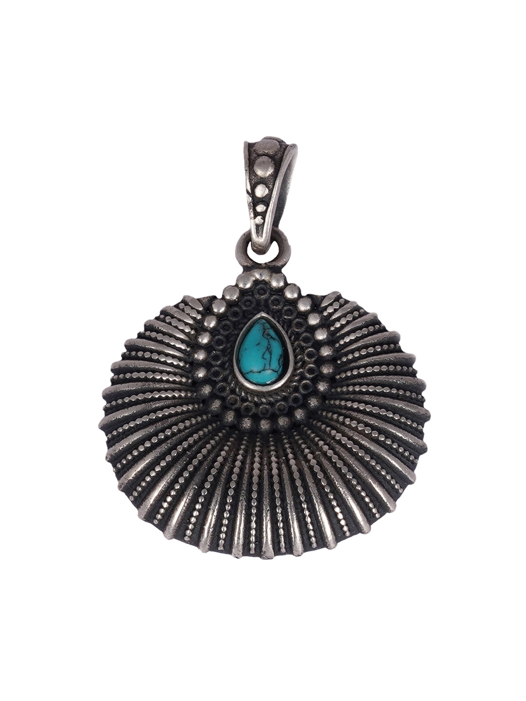 

Shyle 925 Sterling Silver Oxidised Sea Shell Pendant