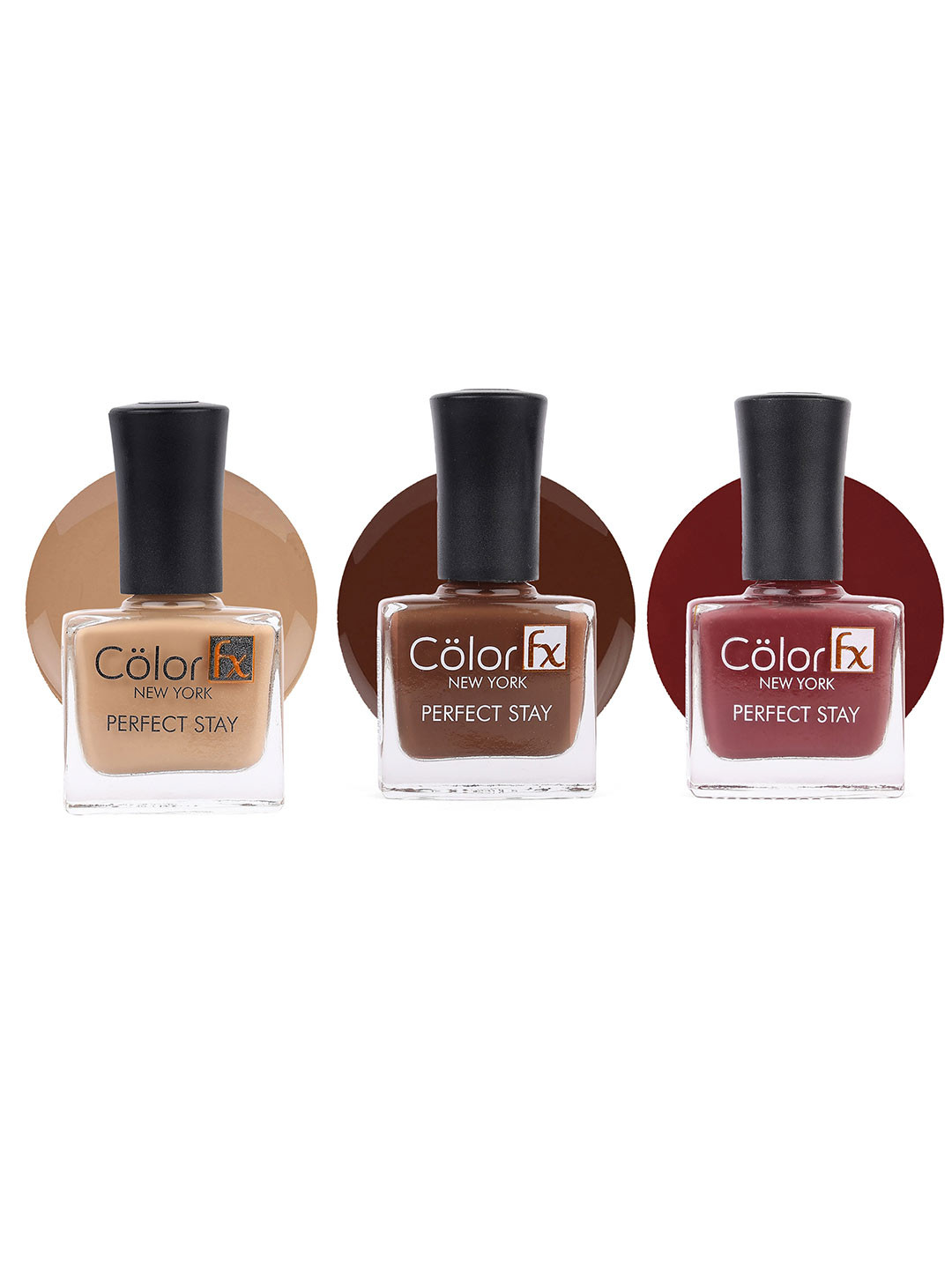 

Color Fx Set Of 3 Perfect Stay Nail Enamels - 9ml Each, Nude