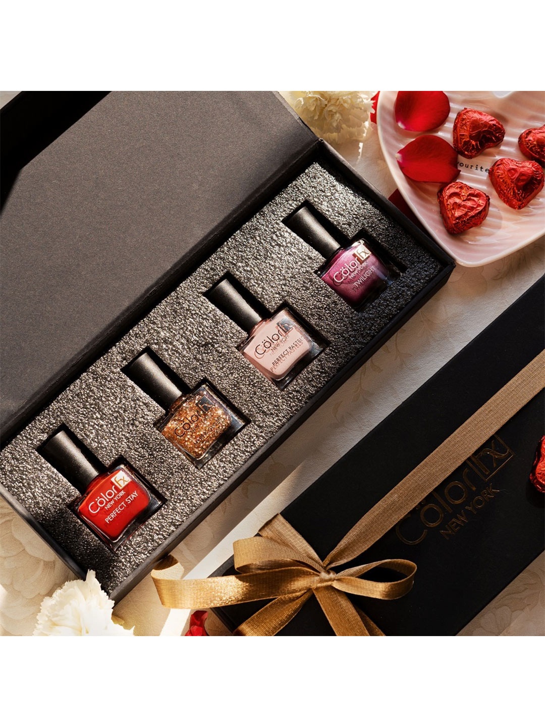 

Color Fx Set Of 4 Long Lasting Nail Enamel - 9ml Each - 123-173-171-158, Multi