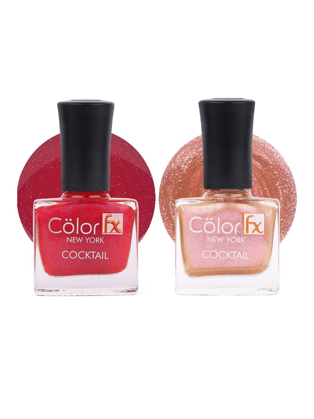 

Color Fx Cocktail 2Pcs Long Lasting Nail Enamel - 9ml Each- 136-137, Multi