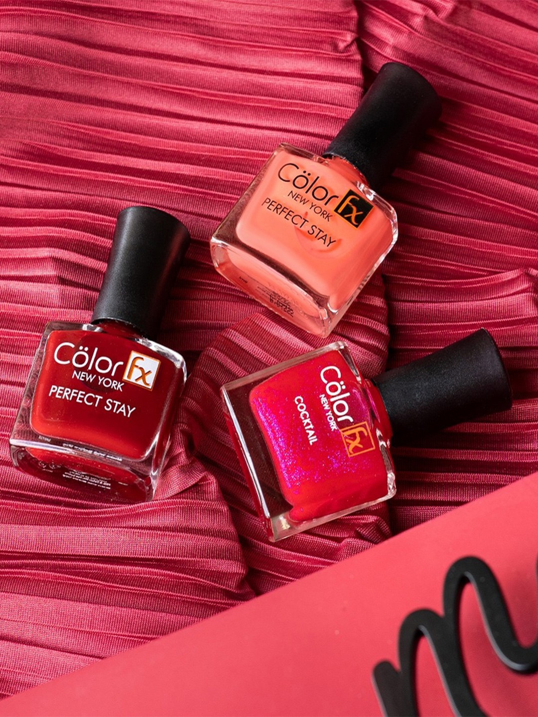 

Color Fx Perfect Stay & Cocktail 4Pcs Long Lasting Nail Enamel - 9ml Each -122-133-137-138, Multi