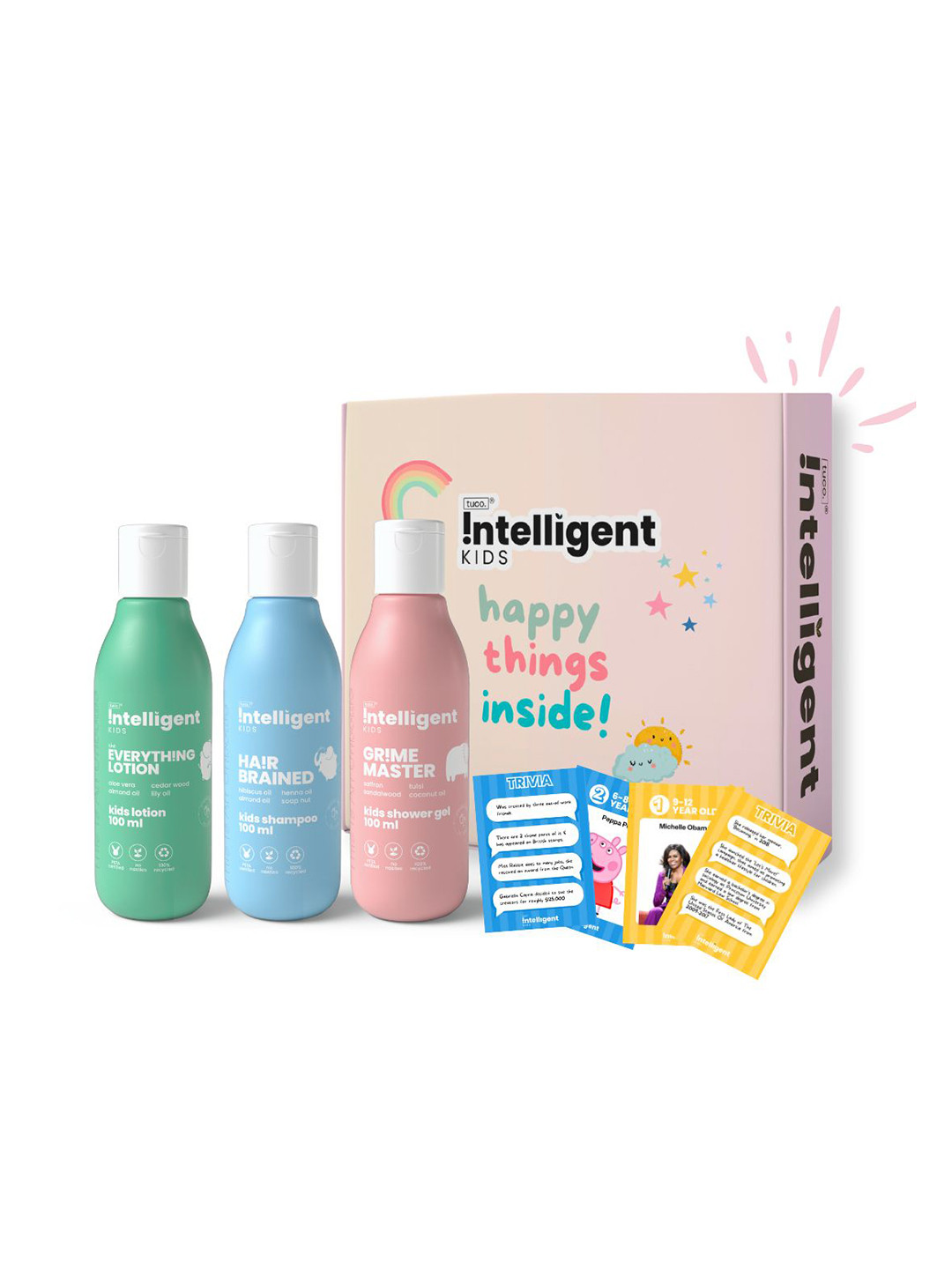 

Tuco Intelligent Trivia Board Game With Set Of 3 Shower Gel-Lotion-Shampoo-100ml Each, Na