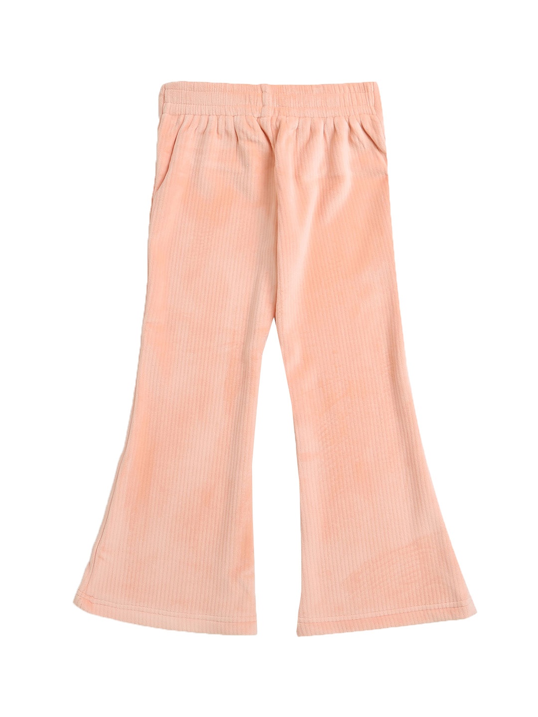 

Tiny Girl Textured Mid-Rise Bootcut-Fit Track Pants, Peach