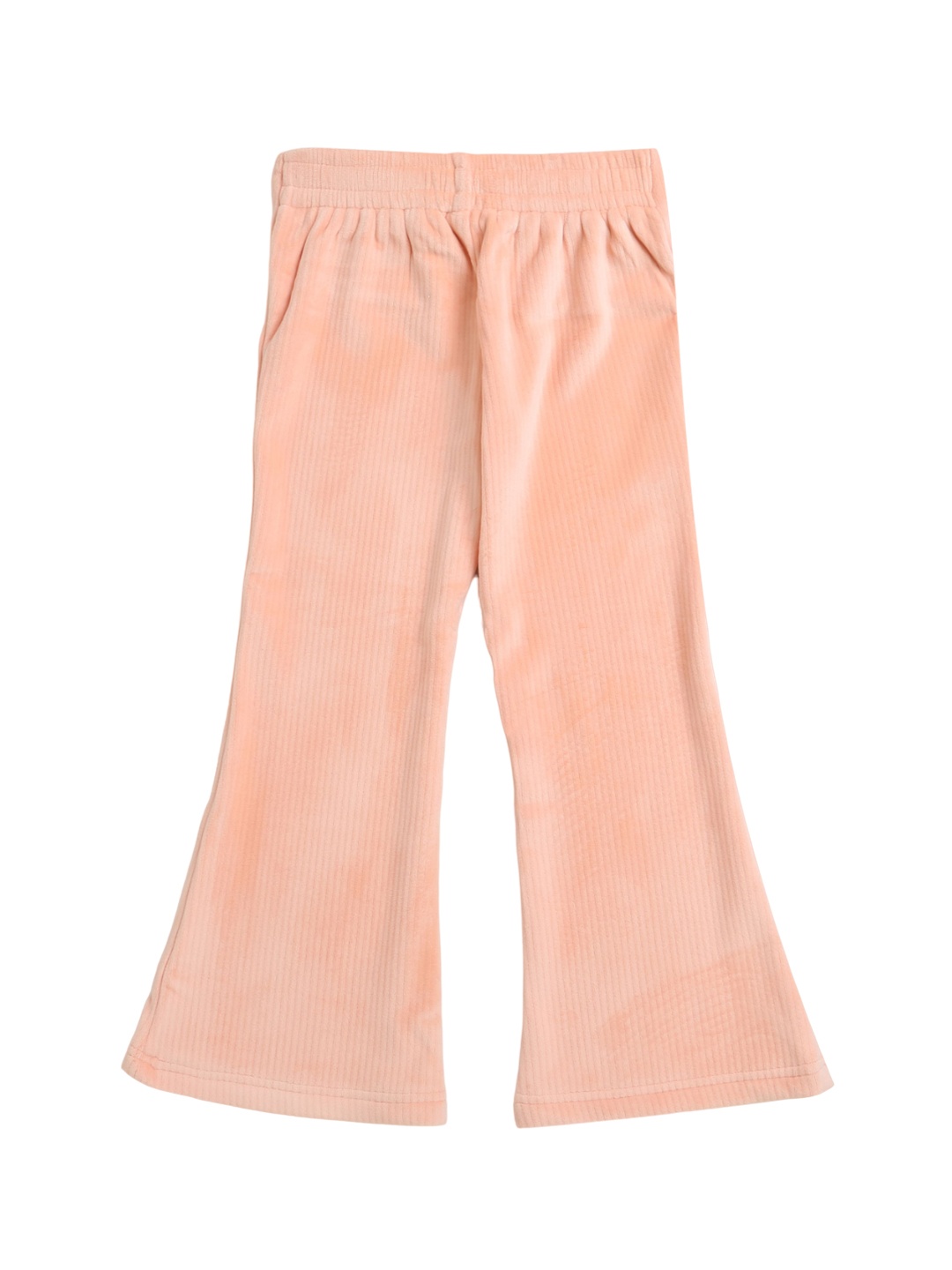 

Tiny Girl Textured Mid-Rise Bootcut Track Pants, Peach