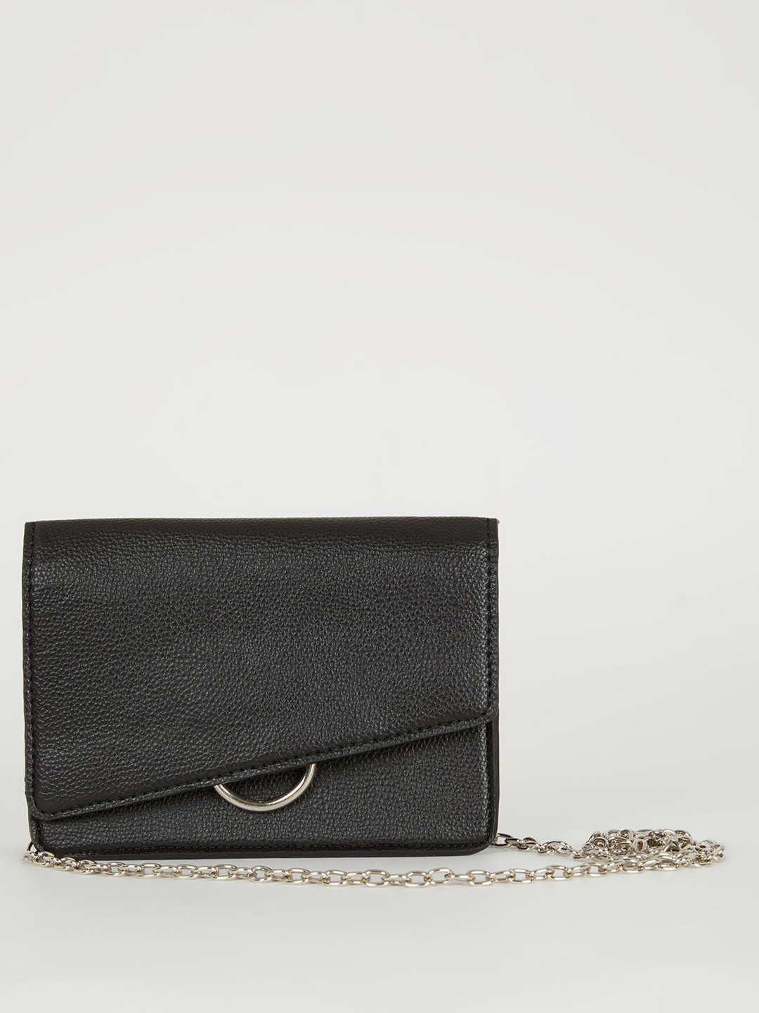 

DeFacto Textured Structured Sling Bag, Black